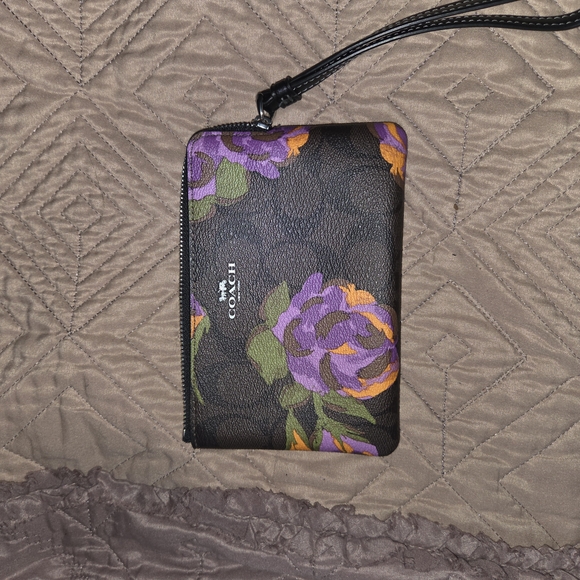 Coach Brown Floral Tote Bag - Picture 7 of 9